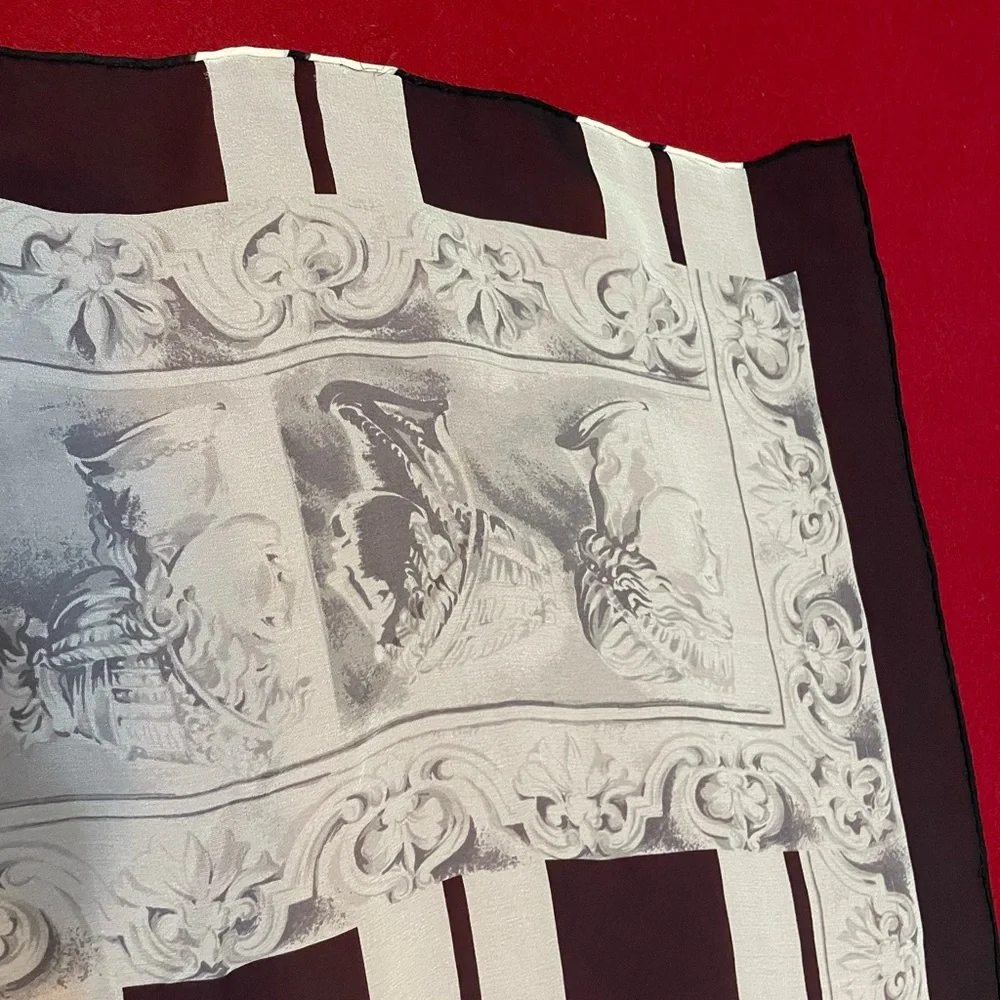 Rare Christian Dior silk chiffon scarf wrap Greek Roman
